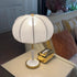 Contemporary Retro Dome Hardware Fabric 1-Light Table Lamp For Bedroom