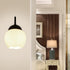 Modern Minimalist Floral Iron Glass 1-Light Wall Sconce Lamp For Bedroom