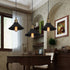 Contemporary Industrial Iron Saucepan Lid Shape Glass 1-Light Pendant Light For Dining Room