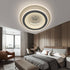 Contemporary Creative Diamond Mandarin Ducks Design Acrylic Round Shade LED Flush Mount Ceiling Light For Bedroom