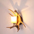 Contemporary Creative Resin Imitation Antler Glass Shade 1-Light Wall Sconce Lamp For Living Room