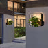 Modern Minimalist Square Geometric Frame Outdoor Waterproof LED Wall Sconce Lamp For Garden