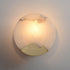 Modern Luxury Round Full Copper Marble 1-Light Wall Sconce Lamp For Living Room