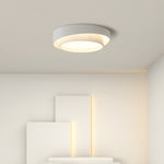 Contemporary Simplicity Two-layer Circle Shade Iron LED Flush Mount Ceiling Light For Living Room