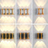 Modern Minimalist Waterproof Rectangle Aluminum Glass LED Wall Sconce Lamp For Outdoor Patio