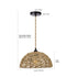 Traditional Farmhouse Natural Plant Waterweed Weaving Round 1-Light Pendant Light For Living Room