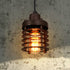 Contemporary Industrial Openwork Cylinder Iron 1-Light Pendant Light For Living Room