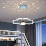 Contemporary Creative Starry Reflection Clouds Acrylic Ring LED Chandelier For Living Room