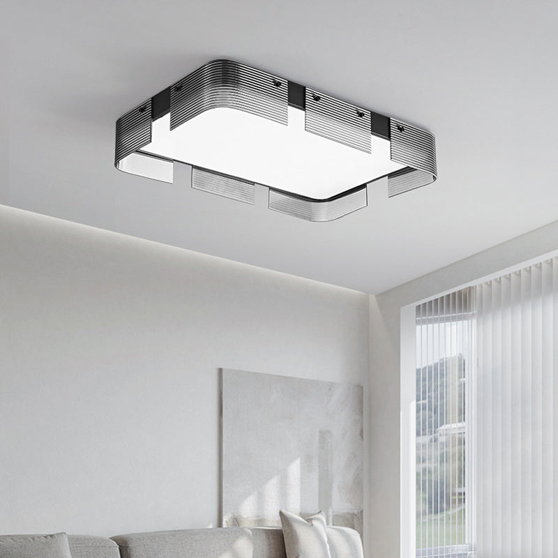 Contemporary Simplicity Ultra-thin Acrylic Rectangular Shade LED Flush Mount Ceiling Light For Bedroom