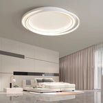 Modern Minimalist Round Circle Iron LED Flush Mount Ceiling Light For Bedroom