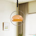 Modern Minimalist Cream Round Circle Iron Glass 1-Light Pendant Light For Living Room