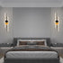 Modern Minimalist Long Strip Rhombus Iron Aluminum Acrylic LED Wall Sconce Lamp For Living Room