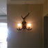 Traditional Vintage Resin Antler Glass 1/2 Light Wall Sconce Lamp For Hallway