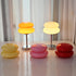 Contemporary Creative Round Mushroom USB Glass Iron LED Table Lamp For Living Room