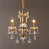 Traditional French Candelabra Flower Iron Crystal 3/6/8 Light Chandelier For Living Room