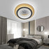 Contemporary Creative Diamond Mandarin Ducks Design Acrylic Round Shade LED Flush Mount Ceiling Light For Bedroom