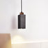 Modern Minimalist Rectangular Solid Wood Marble 1-Light Pendant Light For Bedroom