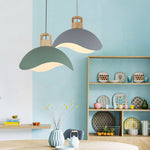 Contemporary Scandinavian Macaron Lotus Flower Petal Shape 1-Light Pendant For Living Room