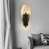 Contemporary Luxury Oval Gold Foil Texture Metal Tube 2-Light Wall Sconce Lamp For Dining Room