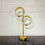 Modern Luxury Circle Electroplated Iron LED Table Lamp For Bedroom