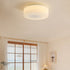 Contemporary Simplicity Cylindrical Engraved Glass LED Flush Mount Ceiling Light For Living Room