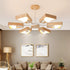 Contemporary Scandinavian Windmill Iron Wood 3/5/6/8 Light Chandelier For Living Room