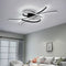 Contemporary Creative Curved Aluminum Strip Silicone LED Flush Mount Ceiling Light For Living Room