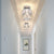 Contemporary Luxury Stainless Steel Frame Double Crystal Rings 1-Light Semi-Flush Mount Ceiling Light For Living Room