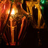 Traditional Tiffany Conical Openwork Carved Iron Glass 6-Light Chandelier For Dining Room