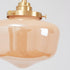 Contemporary Nordic Brass Glass 1-Light Pendant Light For Living Room