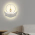 Contemporary Creative Resin Space Astronaut Round Iron Aluminum Shade LED Kids Wall Sconce Lamp For Bedroom