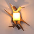 Contemporary Creative Resin Imitation Antler Glass Shade 1-Light Wall Sconce Lamp For Living Room