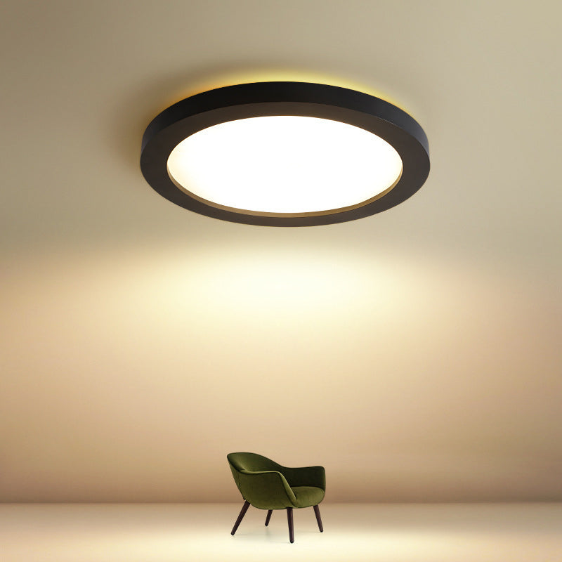 Modern Minimalist Round Iron Acrylic LED Flush Mount Ceiling Light For Bedroom