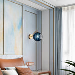 Contemporary Scandinavian Round Ball Iron Glass 1-Light Wall Sconce Lamp For Living Room