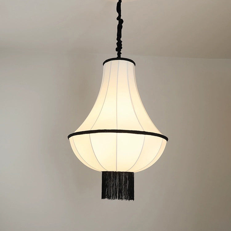 Contemporary Vintage Cone Hardware Fabric 1/3 Light Pendant Light For Living Room