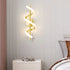 Modern Minimalist Spiral Hardware Aluminum Silicone LED Wall Sconce Lamp For Living Room