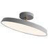 Modern Minimalist Round Hardware Acrylic LED Semi-Flush Mount Ceiling Light For Living Room