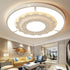 Contemporary Simplicity Starry Sky Decor Flower Edging Acrylic Round Shade LED Flush Mount Ceiling Light For Living Room