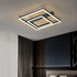 Modern Minimalist Geometric Square Circle Aluminum Line LED Flush Mount Ceiling Light For Living Room