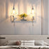 Contemporary Creative Angel Petal Resin Glass 1/2 Light Wall Sconce Lamp For Bedroom