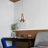 Contemporary Scandinavian Wave Stripe Round Iron Glass 1-Light Pendant Light For Living Room