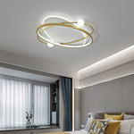 Modern Minimalist Circular Hardware Acrylic LED Flush Mount Ceiling Light For Bedroom