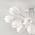 Modern Art Deco Tulip Flower Design 3/7/11/13 Light Semi-Flush Mount Ceiling Light For Living Room