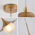 Contemporary Nordic Copper Hat Shade 1-Light Pendant Light For Living Room