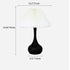 Modern Minimalist Gourd Folding Lampshade Metal Fabric 1-Light Table Lamp For Bedroom