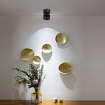 Modern Minimalist Cylinder Adjustable Angle Aluminum LED Flush Mount Ceiling Light For Living Room