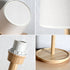 Modern Minimalist Cone Fabric Wood Base 1-Light Table Lamp For Study