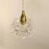 Traditional French Romantic Rose Glass Shade Brass 1-Light Pendant Light For Living Room