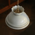 Traditional Japanese Brass Printed Ceramic Bowl-Shaped 1-Light Pendant Light For Living Room