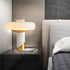 Modern Minimalist Round Cylinder Metal Glass 2-Light Table Lamp For Bedroom